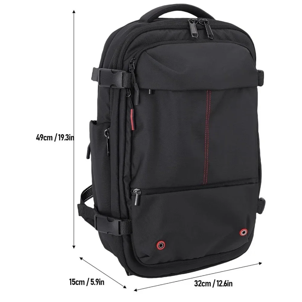 Expandable Vacuum Travel Backpack OS Black NWT TSA Lock Laptop Bag